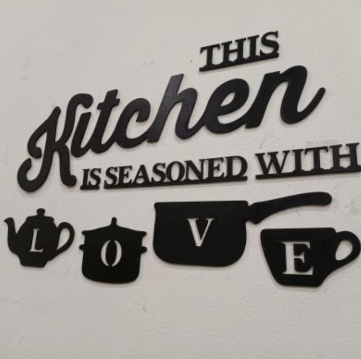 3D Wooden Kitchen Wall Art Modern Home Decor for Pakistani Homes