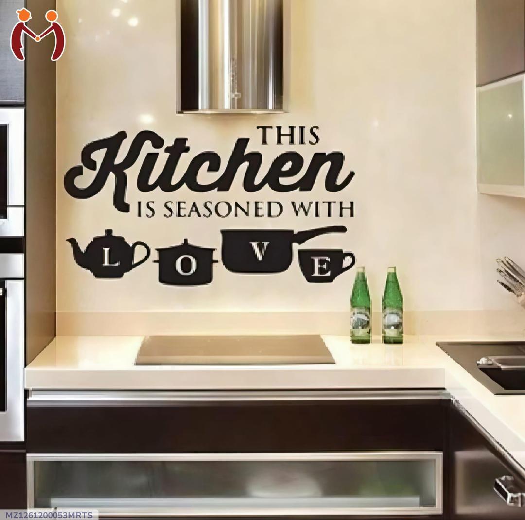 3D Wooden Kitchen Wall Art Modern Home Decor for Pakistani Homes