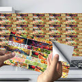 Kitchen Wall Stickers 50 Pcs Self-Adhesive Waterproof Fruit Tile Design