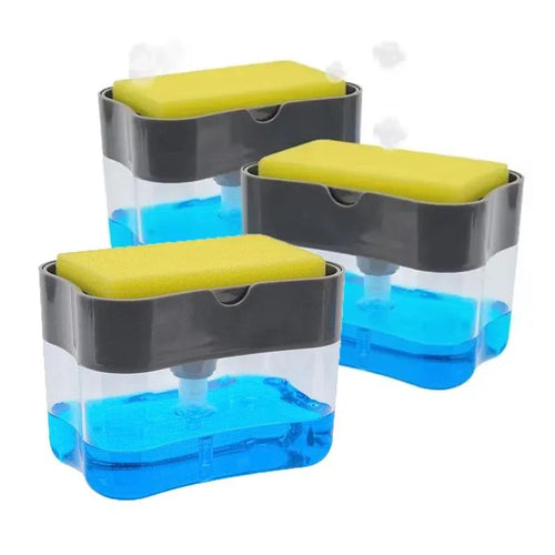 Kitchen Soap Dispenser with Pump Transparent Plastic Bottle for Sink