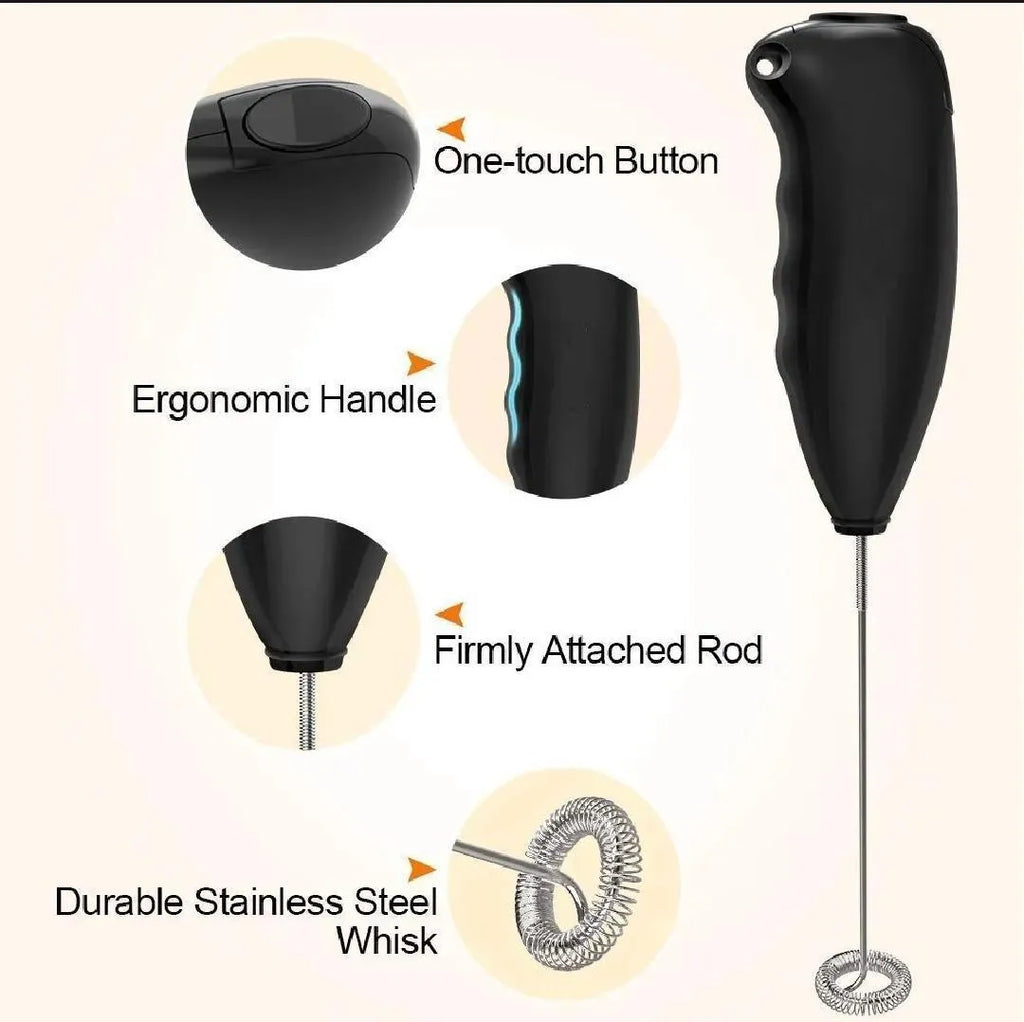 Manual Coffee Beater Easy Grip Handheld Whisk for Home Kitchen Use