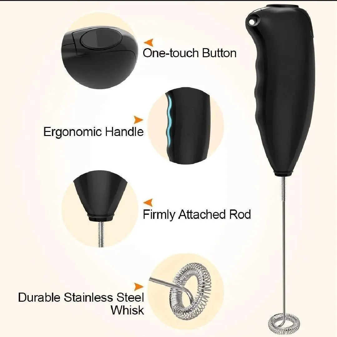 Manual Coffee Beater Easy Grip Handheld Whisk for Home Kitchen Use