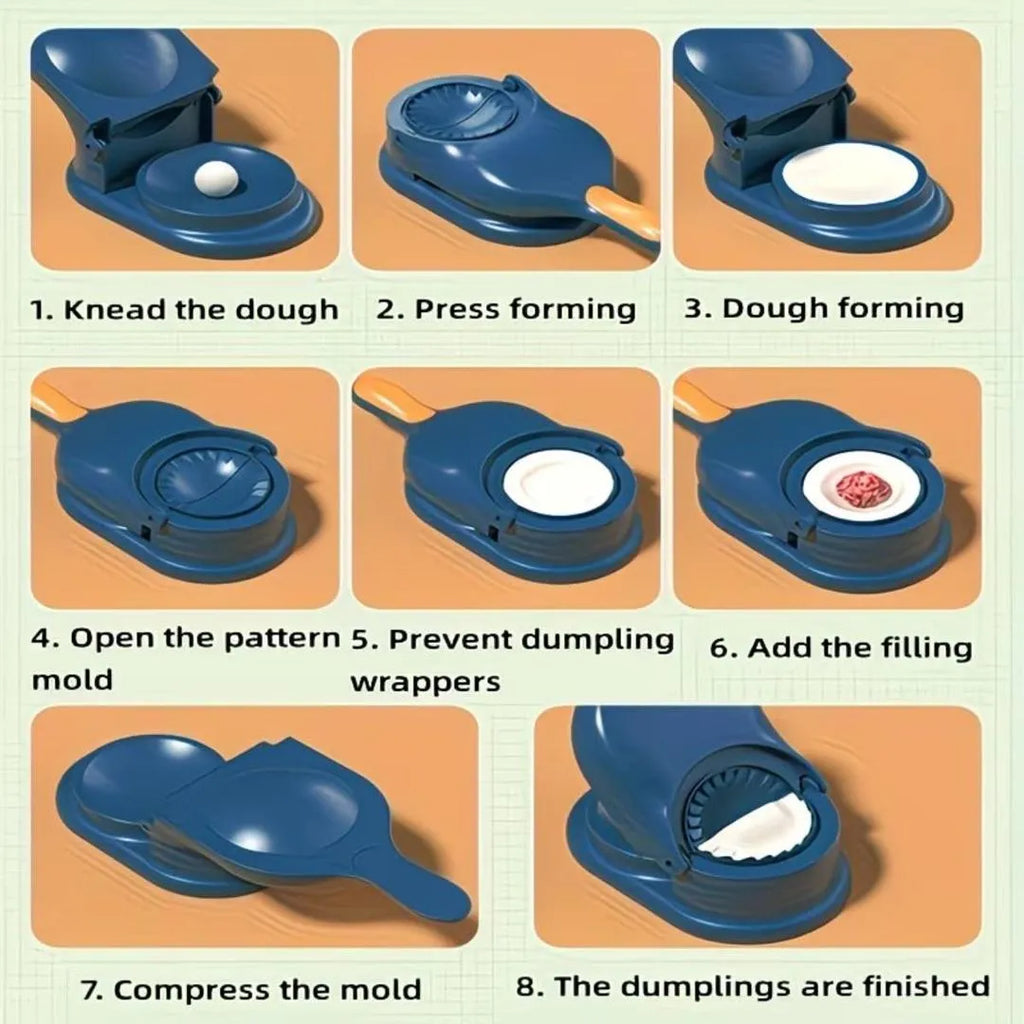 Dumpling & Samosa Maker 2-in-1 Manual Mould Kit for Home Kitchen