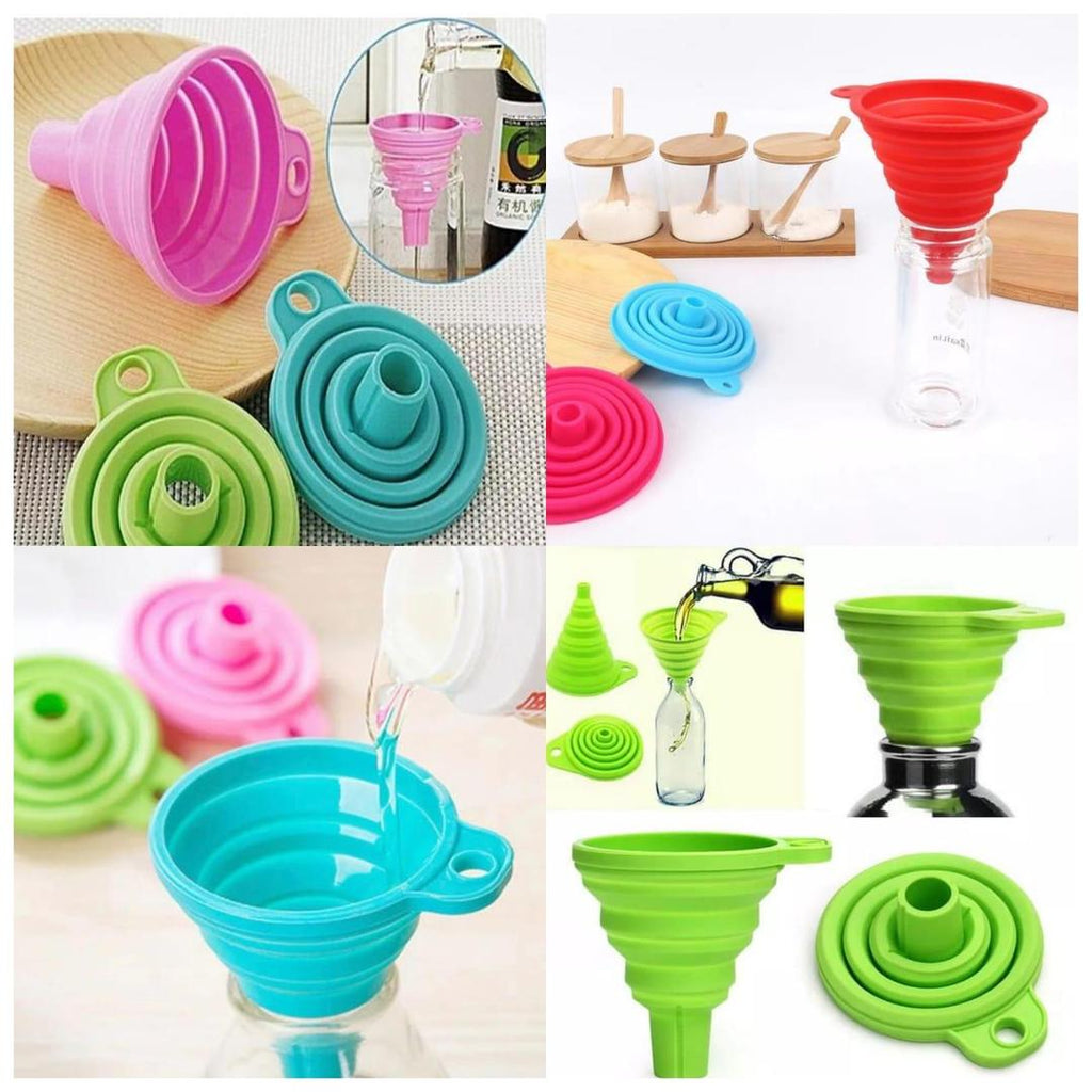 Collapsible Silicone Funnel Foldable & Heat-Resistant Kitchen Tool