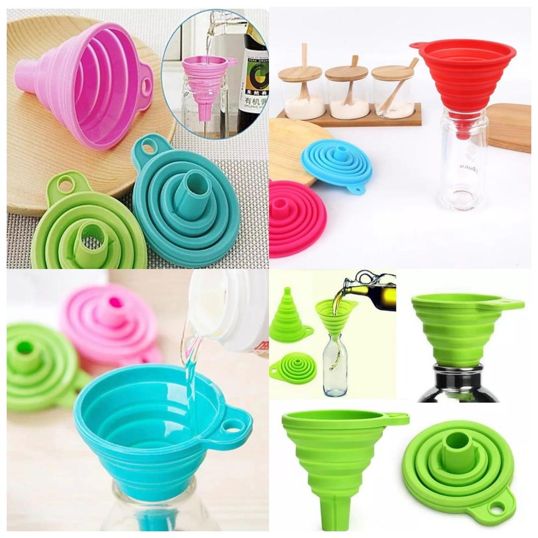 Collapsible Silicone Funnel Foldable & Heat-Resistant Kitchen Tool