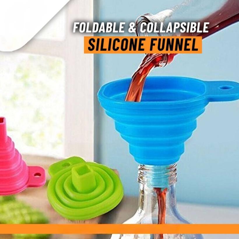 Collapsible Silicone Funnel Foldable & Heat-Resistant Kitchen Tool