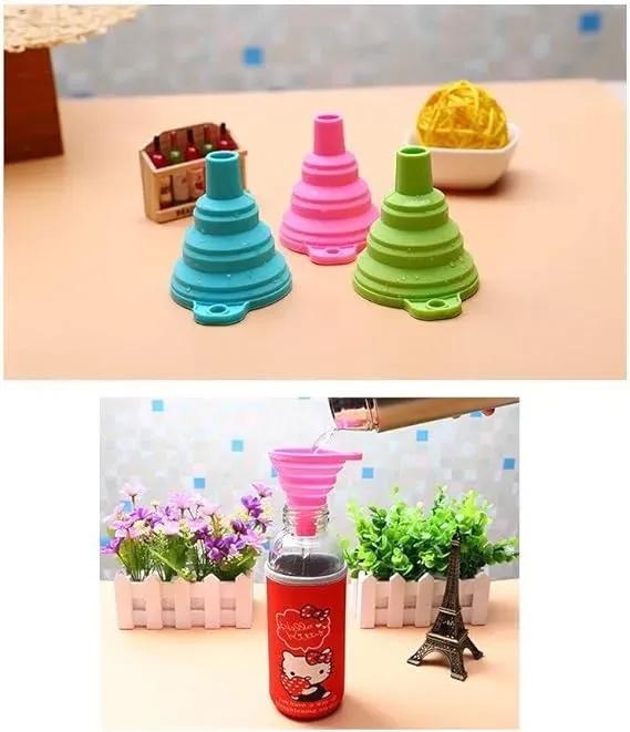 Collapsible Silicone Funnel Foldable & Heat-Resistant Kitchen Tool