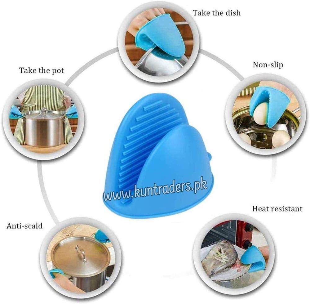 Silicone Pot Holders Set of 2 Heat Resistant Non-Slip Kitchen Gloves