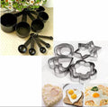 Kitchen Measuring Spoon Set 10 Spoons & 12 Cookie Cutters Combo Pack