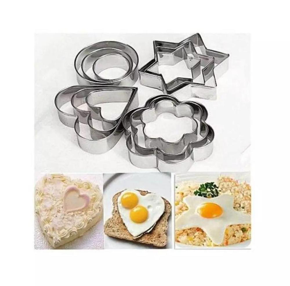 Kitchen Measuring Spoon Set 10 Spoons & 12 Cookie Cutters Combo Pack